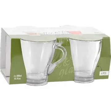 Bögre üveg 300ml szett 4 db-os  610306