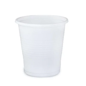 Műanyag pohár 1dl fehér bordás 100db/cs 