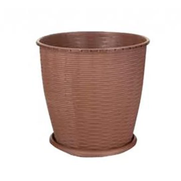 Cserép+alátét rattan 6L barna