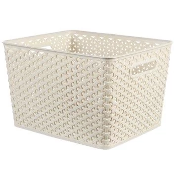Rattan hatású műa.kosár 30L bézs CU686