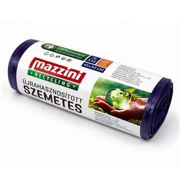 Újrahasznosított szemeteszsák lila 20L 20db/roll   MN23