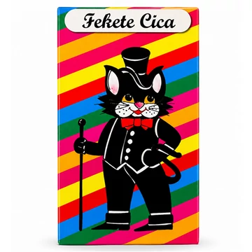 Fekete cica kártya  