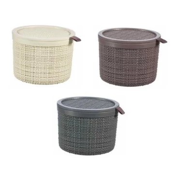 Jute kerek doboz+tető 2L   CU1218