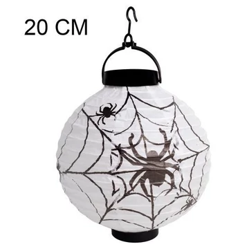 Papírlámpás ledes  pók+háló 20cm   QP2670