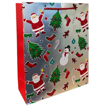 Papír ajándéktáska karácsonyi 30x12x40cm