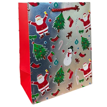 Papír ajándéktáska karácsonyi 18x10x23cm