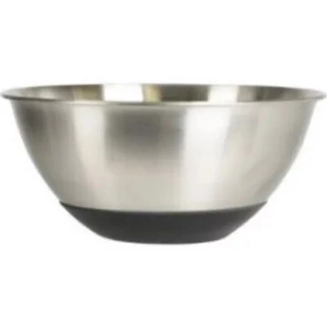 Keverőtál króm szilikon aljjal  1200ml  18x8cm  610364