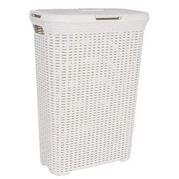 Rattan 40L Cur.szennyestartó bézs
