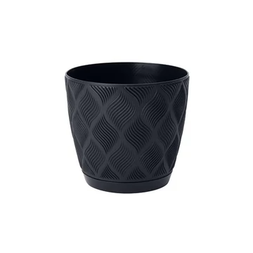 Virágcserép 19cm antracit flow petit  FP-5025-014