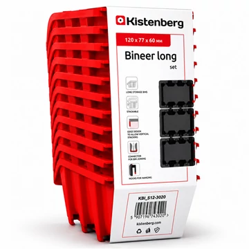 Bineer long 12set piros 12db/cs   KBILS12-3020