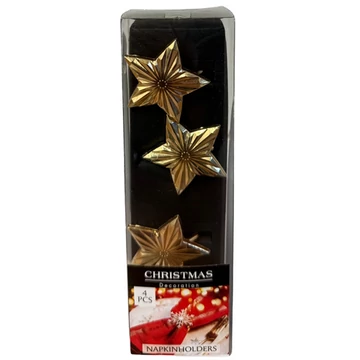 Karácsonyi szalvétagyűrű 4db-os arany  939500