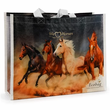Közepes méretű ökotáska lovas