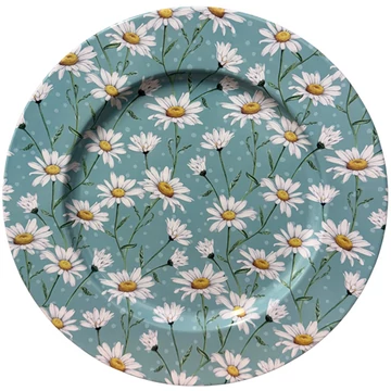 Bádog tálca pipitér kék 33cm  QP3322