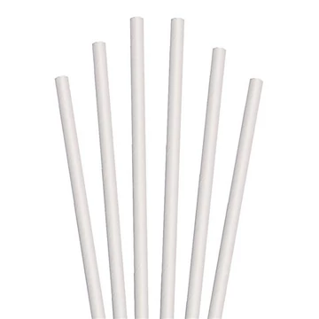Papír szívószáll fehér 205mm  250db/cs  POH-01-07004