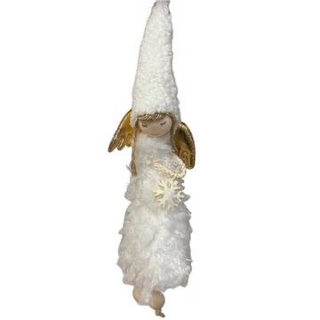 Angyal hosszú sapkában akasztós 34cm  DD59839