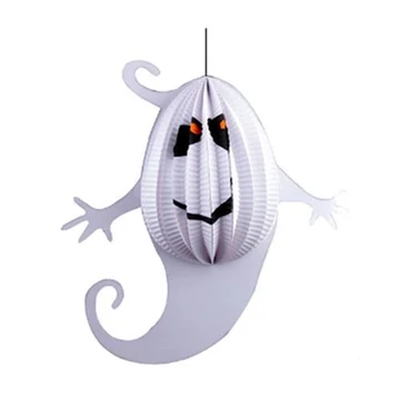 Papír lampion szellem fehér  QP2672