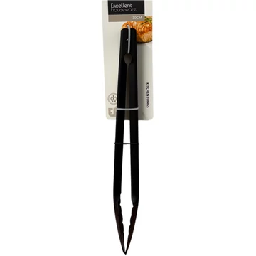 Ételfogó csipesz fém fekete 34cm