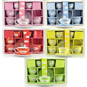 Csésze+alj porcelán 160ml 6db  251339