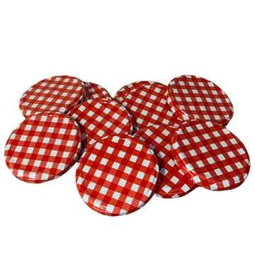 Befőttes tető kockás 10db 82mm