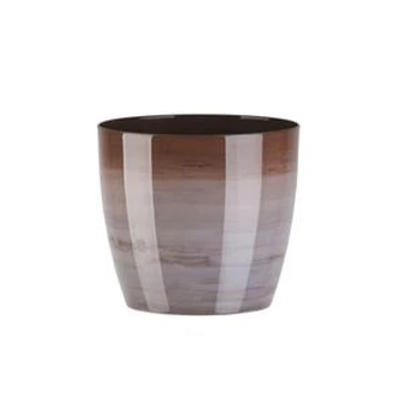 Marmur kaspó 14cm barna