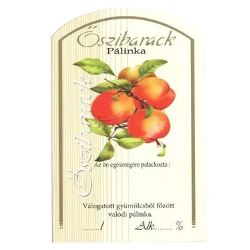 Pálinkás címke őszibarack 10db/cs
