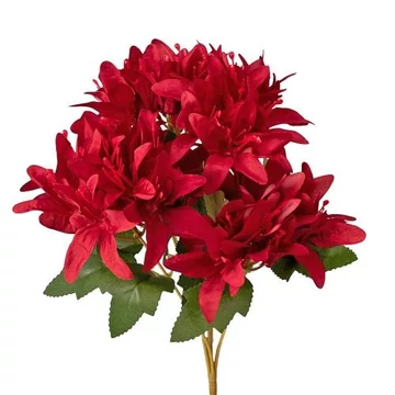 Selyemvirág csokor, 5 ágú, 29cm magas - Bordó  LD012-04