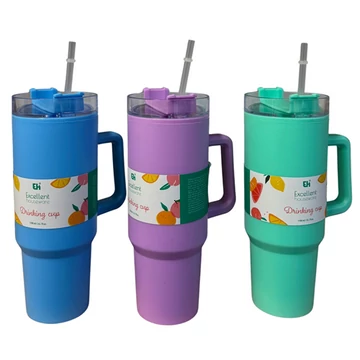 Kulacs pohár fogantyúval és szívószállal műanyag 1200ml