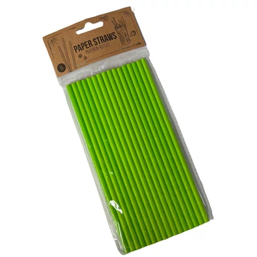 Szívószál papír zöld 16db/cs  RT1300010