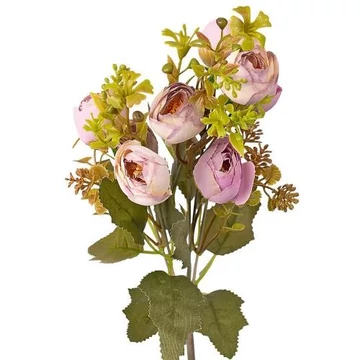 Boglárka selyemvirág csokor 5 ágú 32cm magas - Lila  LD001-02