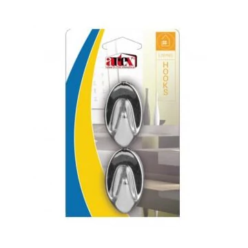 Akasztó ovál 2db króm    90396