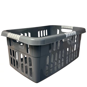 Ruháskosár luxus 3 fogantyúval sötét szürke  80117