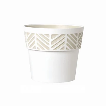 Orfeo kaspó 16cm fehér+bézs  SP-94650