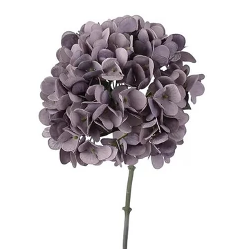 Hortenzia selyemvirág szál, 35cm magas - Sötétlila AF150-05