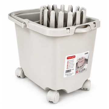 Felmosóvödör gurulós szürke 15L     CN91670