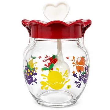 Üveg lekvártartó 370ml     423932