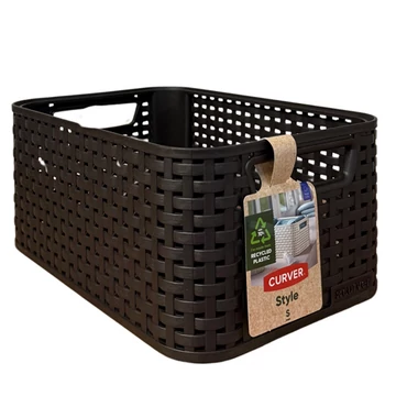 Műanyag rattan kosár 5L barna CU684