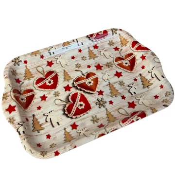 Karácsonyi műanyag tálca