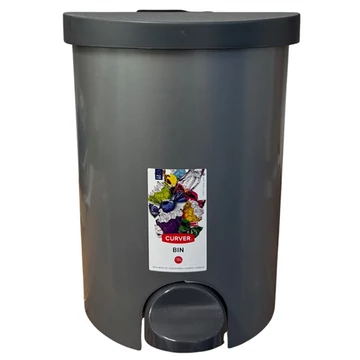 Pedálos szemetes 15L szürke   cu138