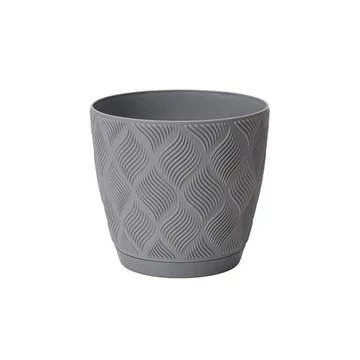 Virágcserép 13cm szürke flow petit  FP-5010-040