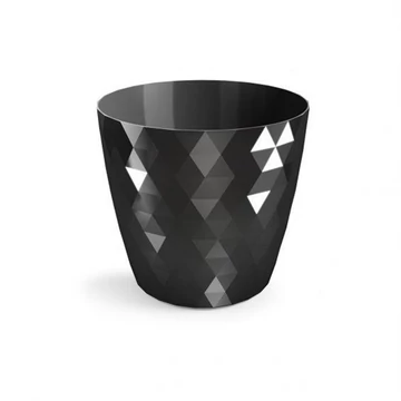 Cristal cserép 14cm fekete  DP-DCRL14-08