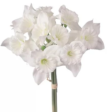 Nárcisz selyemvirág köteg, 41cm magas - Fehér  AF162-01
