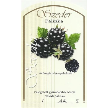 Pálinkás címke szeder 10db/cs