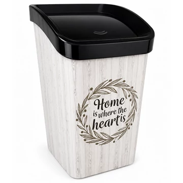 Szemetes billennős fedővel 6L "HOME"     M82903