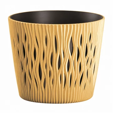 Virágcserép 220 sandy round mustár  DSR220-117U