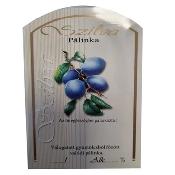Pálinkás címke szilva 10db/cs