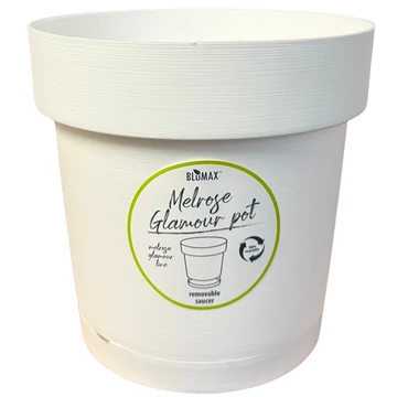 Melrose virágcserép alátéttel 16cm fehér  38626