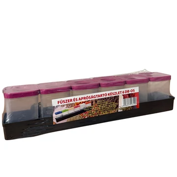 Fűszertartó szögletes 6db  li72