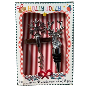 Palack dugó és dugóhúzó szett karácsonyi  170489940