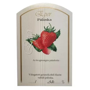 Pálinkás címke eper 10db/cs  N950