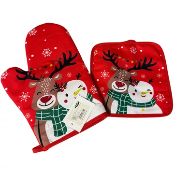 Karácsonyi edényfogó kesztyű szett  HKS-8665